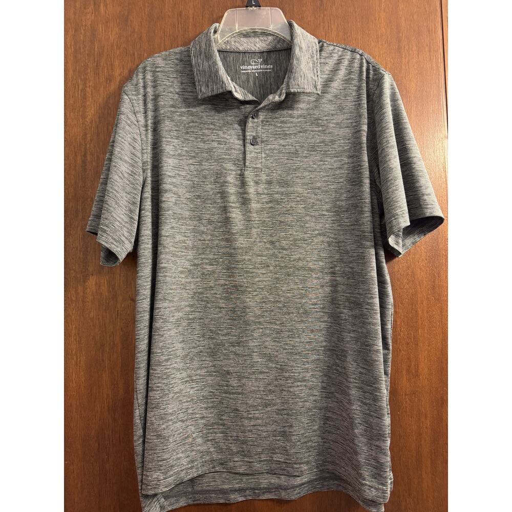 Vineyard Vines Shirt Large Mens Performance Tee Slinky Heathered Gray Polo